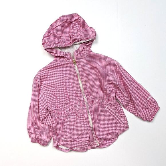 Oshkosh B'gosh Jacket Girls Size 18m Pink Gingham Jacket - Picture 1 of 5